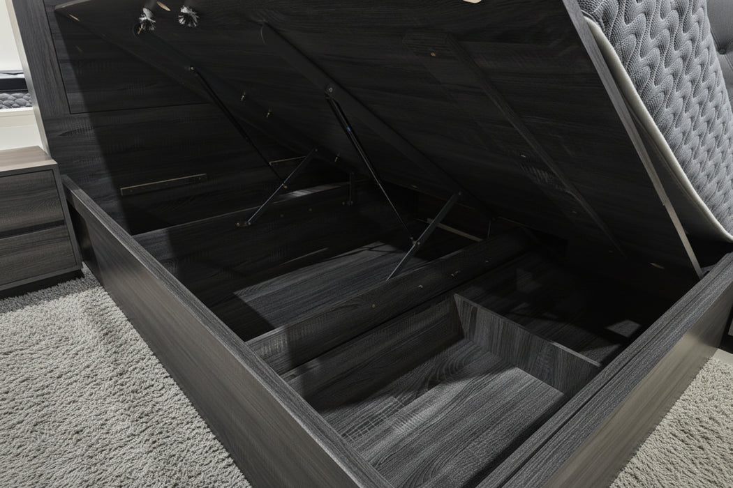 Boston Gas Lift Bed Charcoal