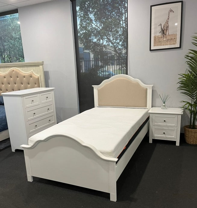 Sonia White Timber Bed Frame