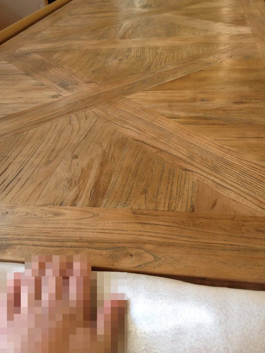 Parquetry 220cm Rectangular Recycled Elm Table