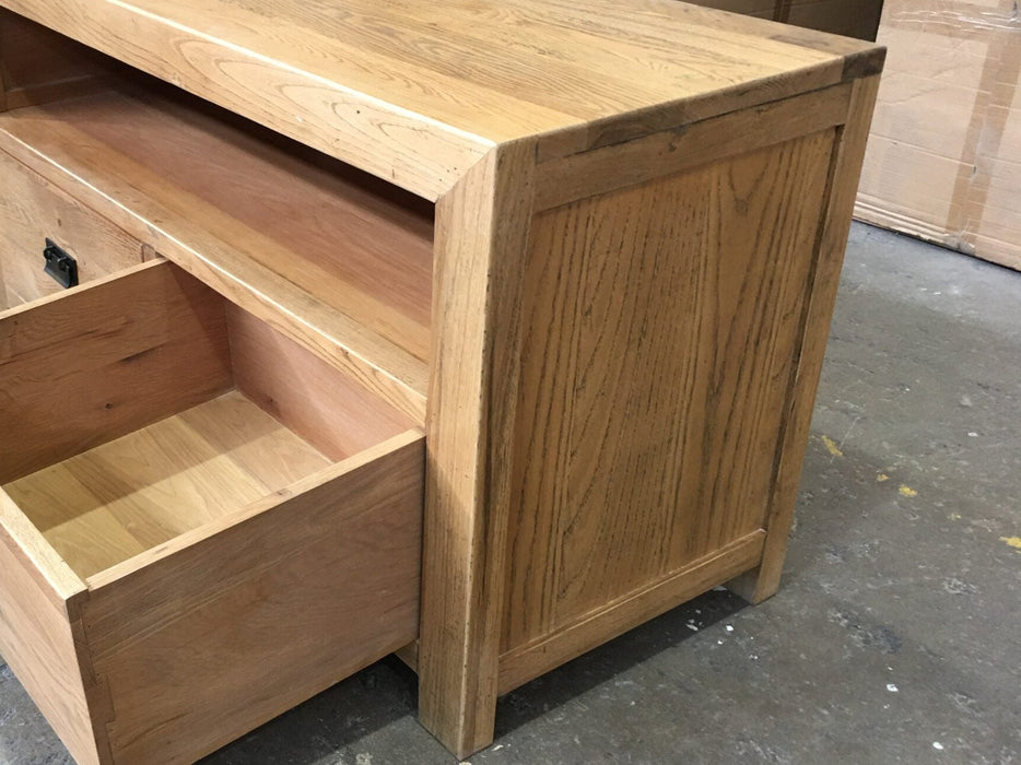 Rutheford Oak Wood 2 Drawer TV Unit, 140cm