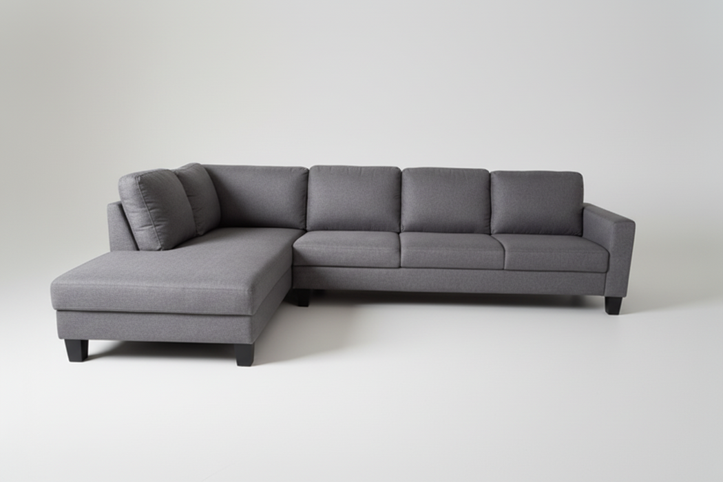 Evelyn 5 Seater Lounge Left Chaise in Fabric