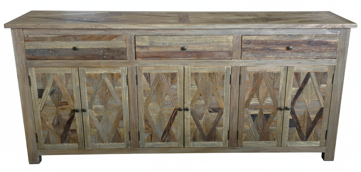 Parquetry Timber Sideboard Buffet