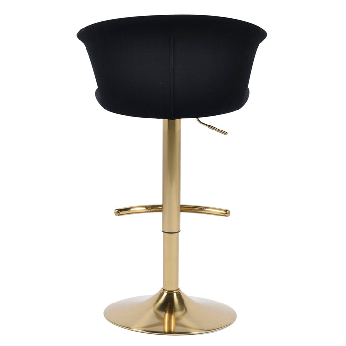 Flora Gold Velvet Gas Lift Kitchen Stool