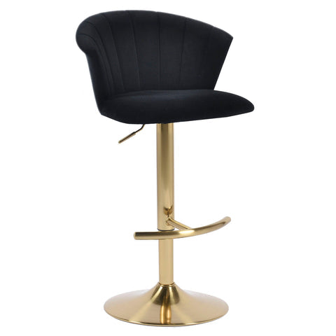 Flora Gold Velvet Gas Lift Kitchen Stool