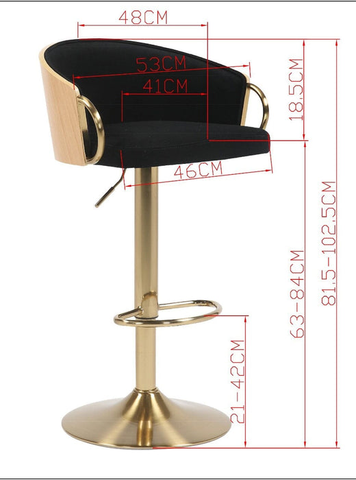 Winston Bar Stool, Black