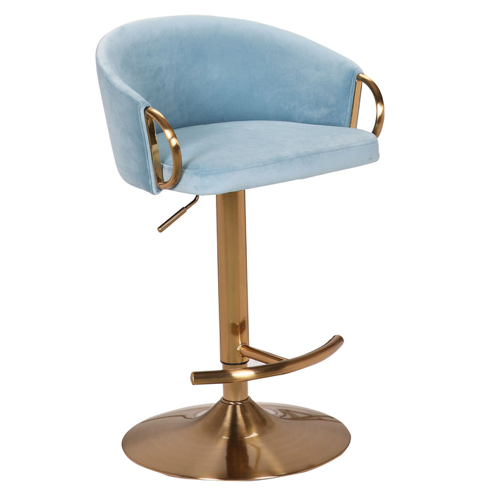 Winston Bar Stool, White Leather