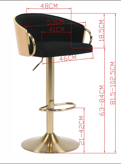 Jesse Gold Gas Lift Kitchen Stool
