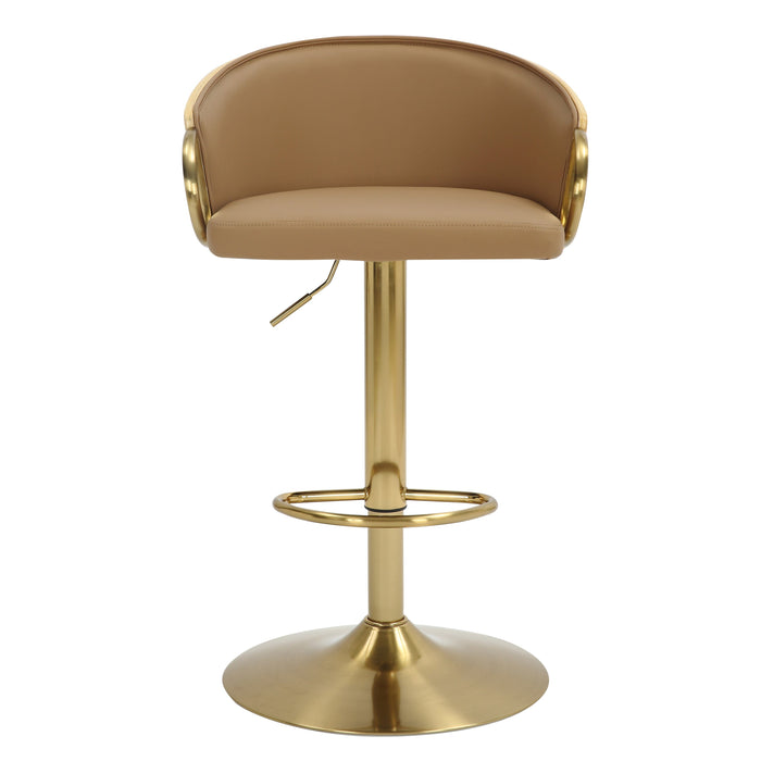 Jensen Gold Swivel Bar Stool (Set of 2)