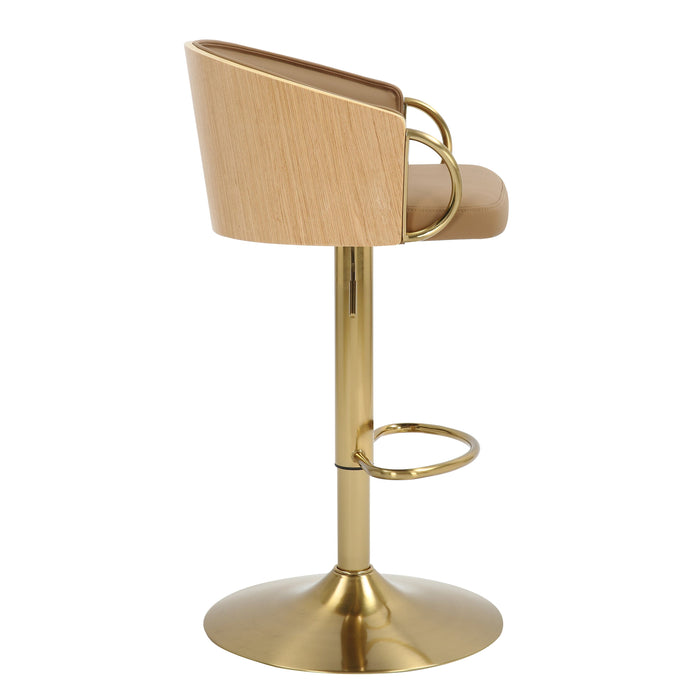 Jensen Gold Swivel Bar Stool (Set of 2)