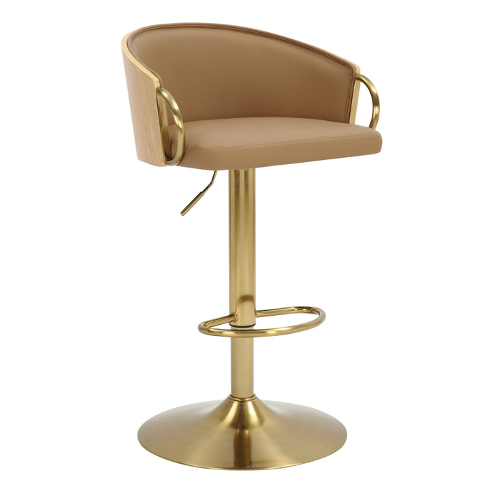 Jensen Gold Swivel Bar Stool (Set of 2)