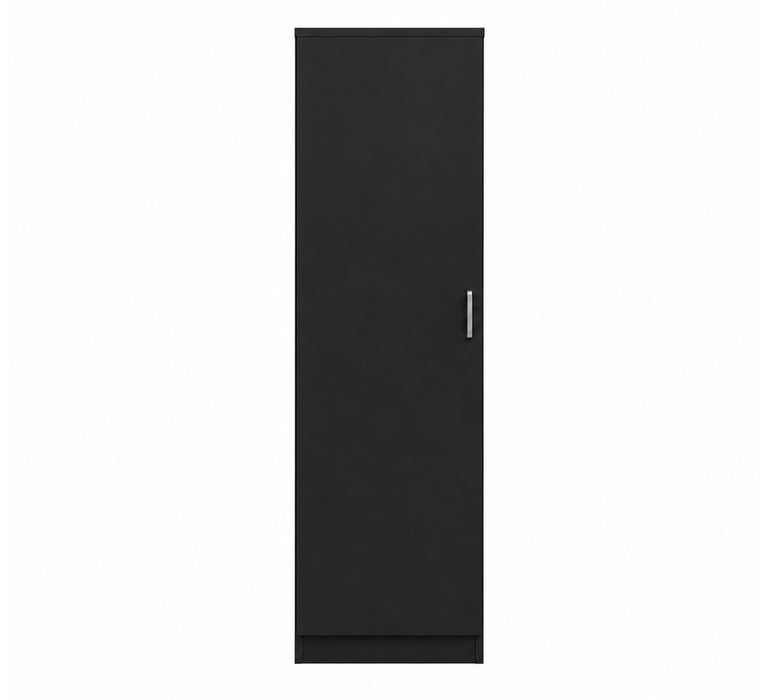 Hudson 1 Door Pantry Storage Cabinet Black