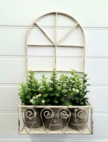 Set Of 2 Arch Window Wall Planters