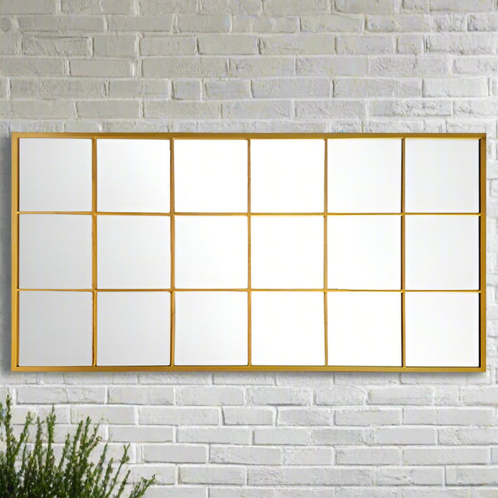 Rustic Gold Industrial Mirror