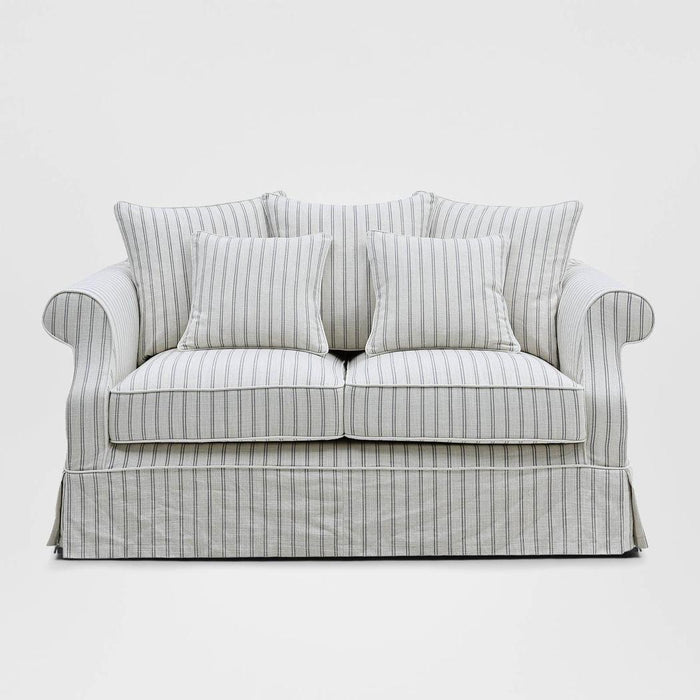 Avalon Hamptons 2 Seat Sofa Lounge Cloud Stripe - Sydney