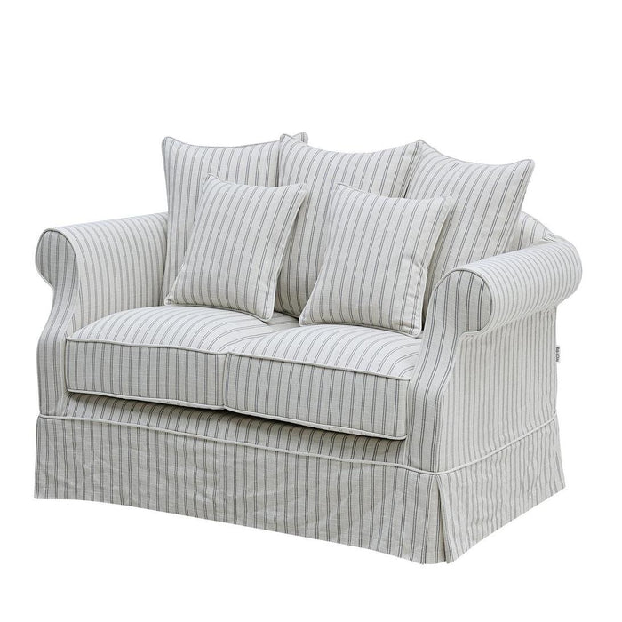 Avalon Hamptons 2 Seat Sofa Lounge Cloud Stripe - Sydney