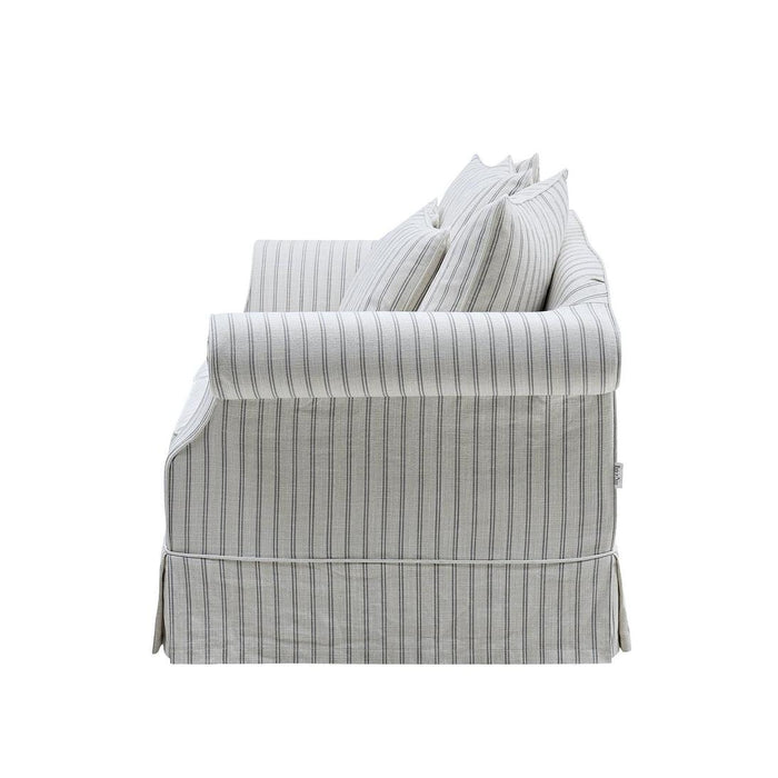 Avalon Hamptons 2 Seat Sofa Lounge Cloud Stripe - Sydney