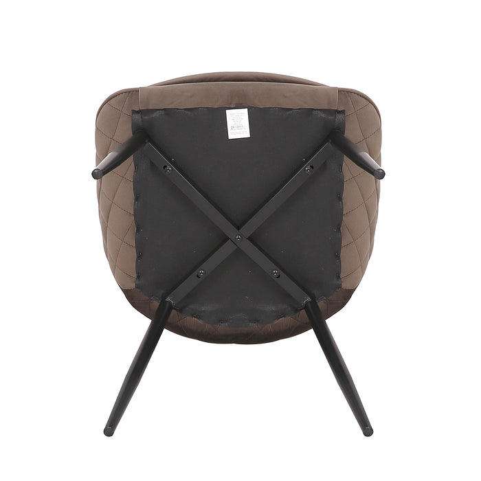 (Set of 2) Bellagio Velvet Espresso Dining Chairs