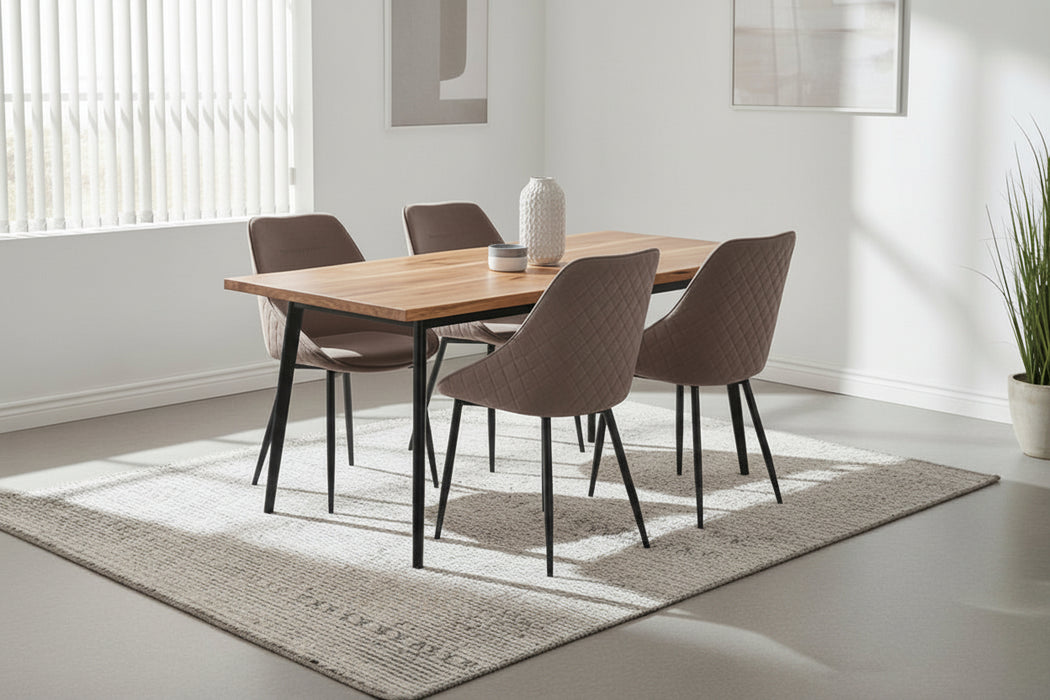 (Set of 2) Bellagio Velvet Espresso Dining Chairs