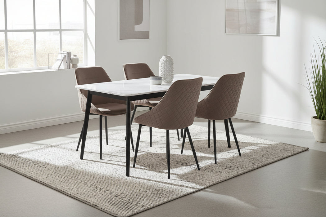 (Set of 2) Bellagio Velvet Espresso Dining Chairs