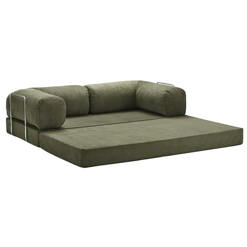 Mira 3 Seater Double Corduroy Sofa Bed
