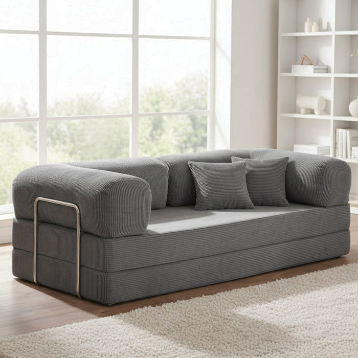 Mira 3 Seater Double Corduroy Sofa Bed