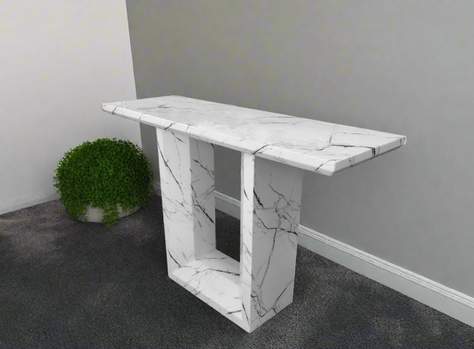 White Havana Marble Console Table 120cm