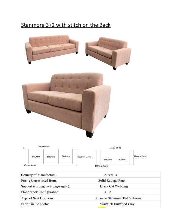 Stanmore 3 + 2 Seater Lounge