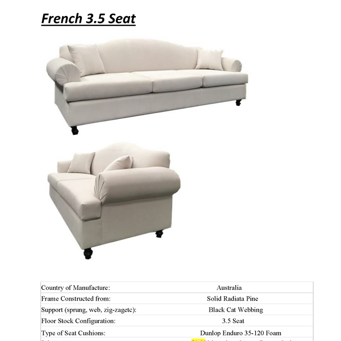 French 3.5 Seater Lounge