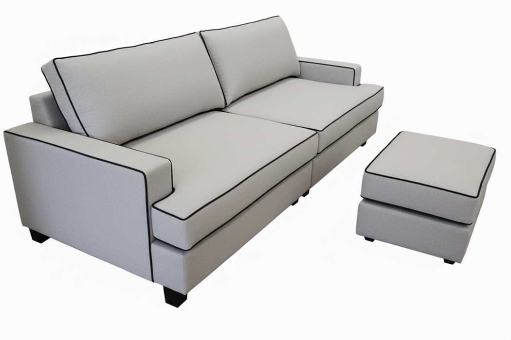 William 2.5 Seater and Ottoman Lounge T- Seat Cushions