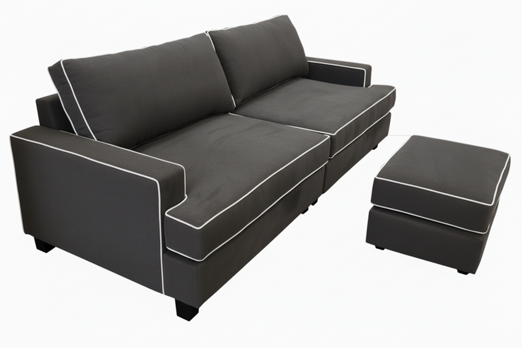 William 2.5 Seater and Ottoman Lounge T- Seat Cushions