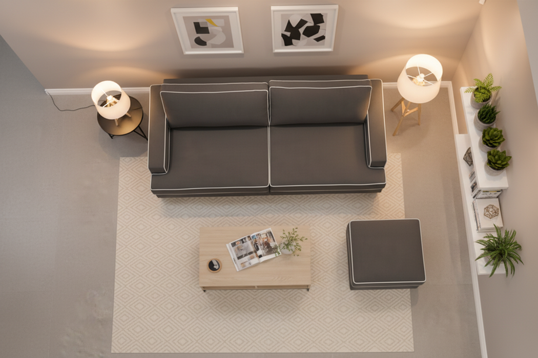 William 2.5 Seater and Ottoman Lounge T- Seat Cushions