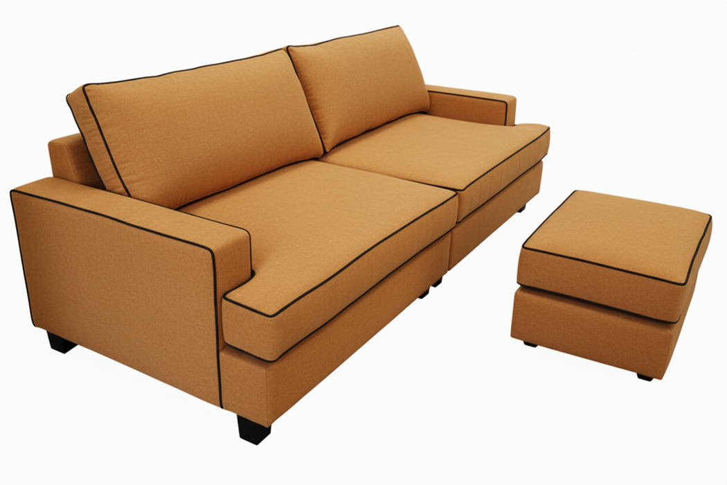 William 2.5 Seater and Ottoman Lounge T- Seat Cushions