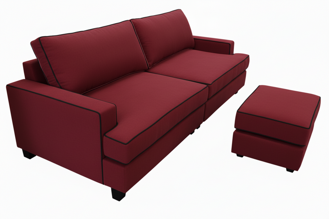 William 2.5 Seater and Ottoman Lounge T- Seat Cushions