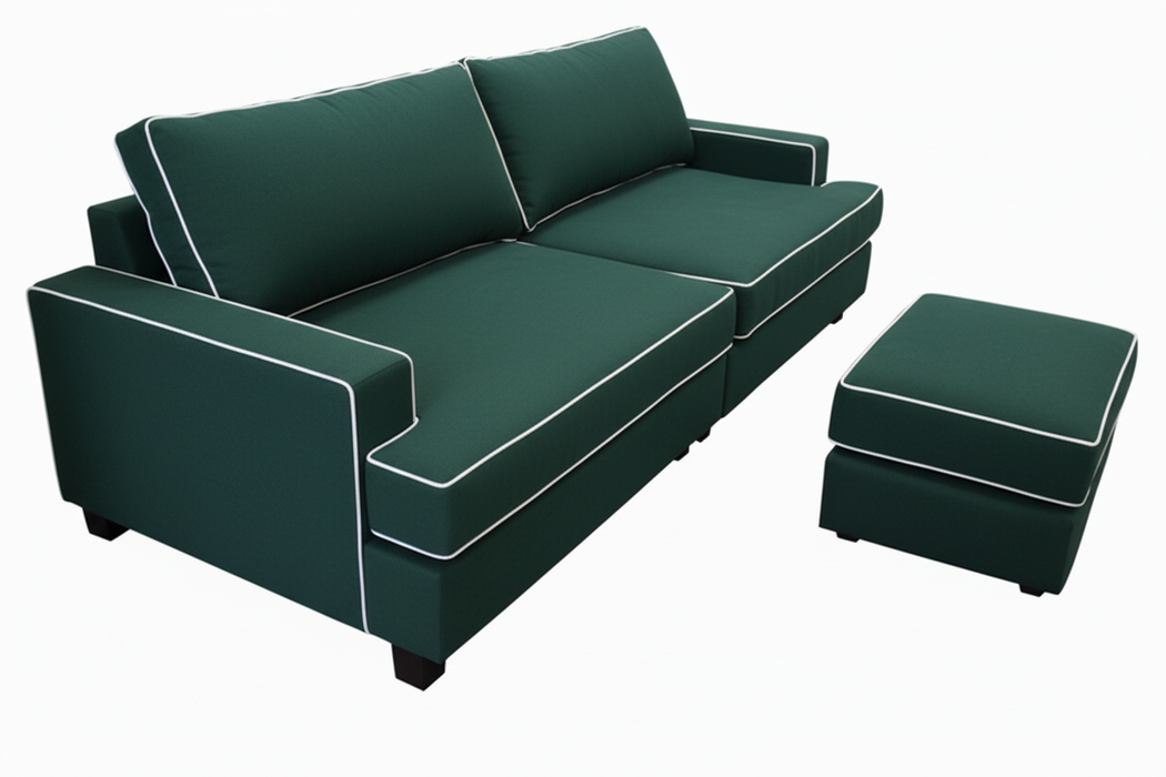 William 2.5 Seater and Ottoman Lounge T- Seat Cushions