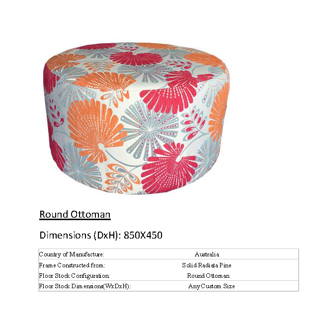 ST Marys Round Ottoman