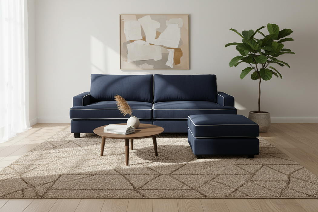 Charlotte 2.5 Seater and Ottoman Lounge