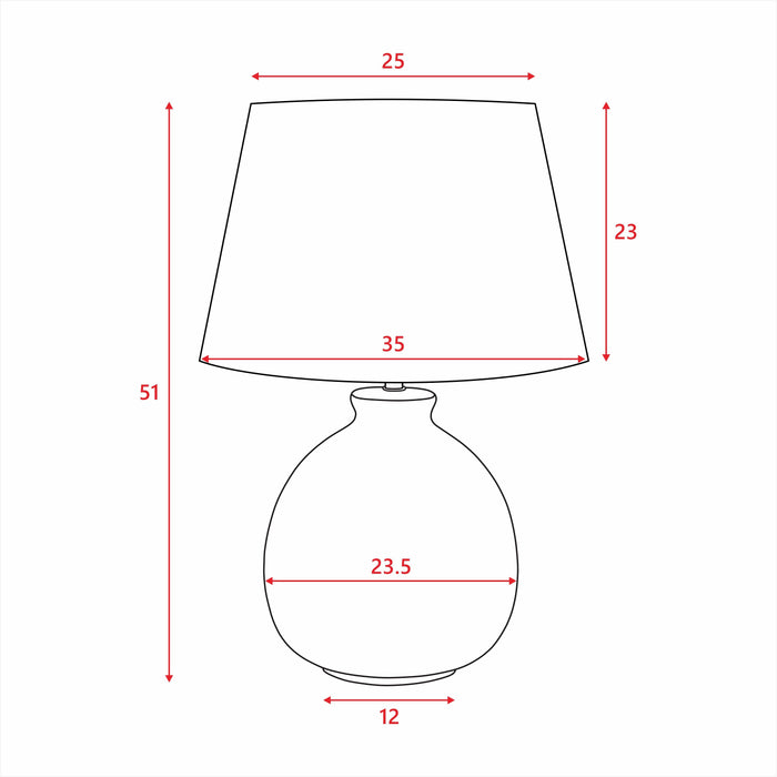 Candy Ceramic Table Lamp - Yellow