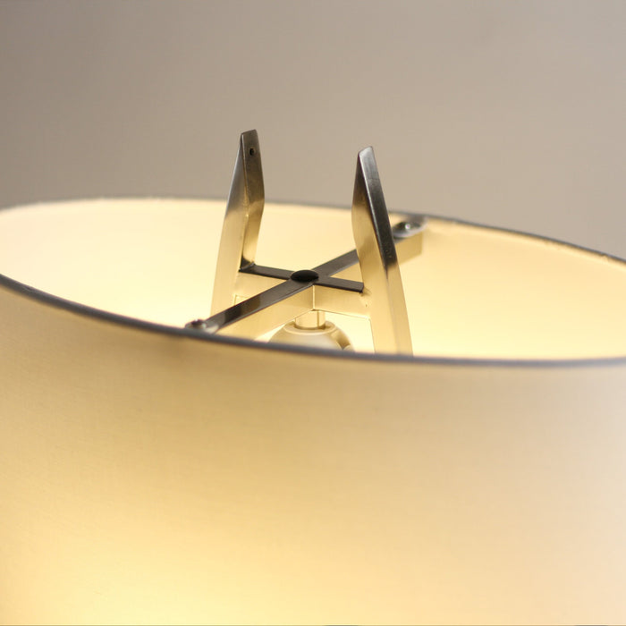 Denise Table Lamp - Satin Chrome