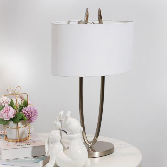 Denise Table Lamp - Satin Chrome