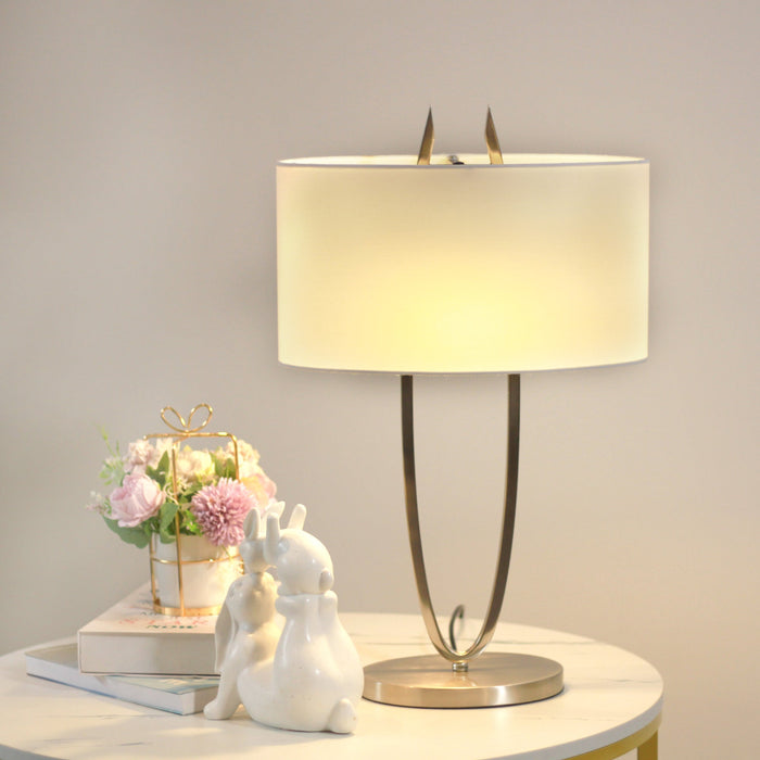 Denise Table Lamp - Satin Chrome