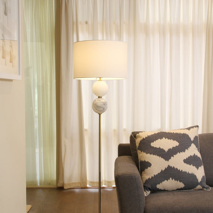 Murano Floor Lamp - Brass