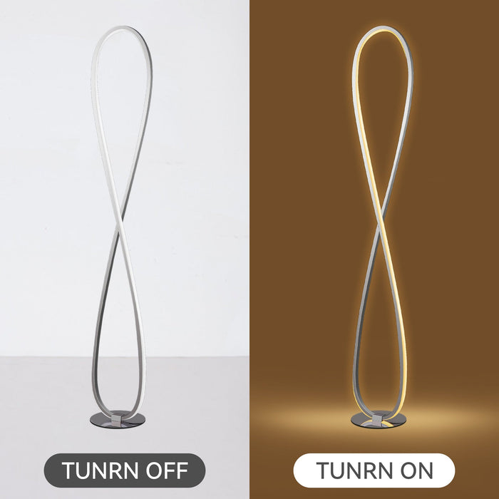 Infinite LED Floor Lamp - Chrome