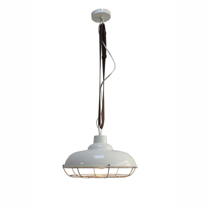 Matrix Pendant Light w/ Belt Suspension - White