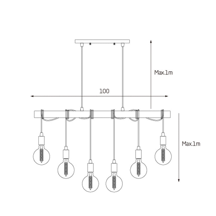 Tibery 6 Lights Pendant