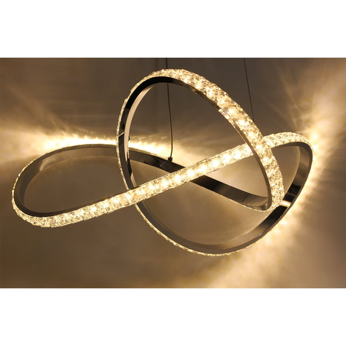 Diamanto Dimmable LED Pendant Light - Chrome