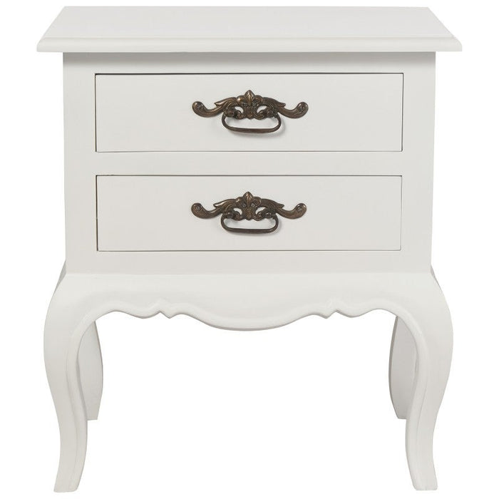 French Provincial 2 Drawer Side Table