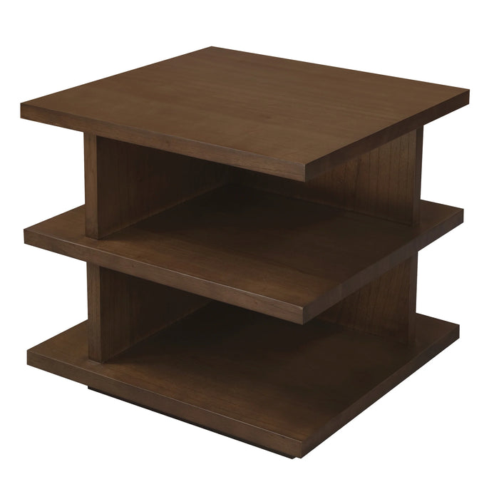 Hudson Square Side table with Tiered Shelves