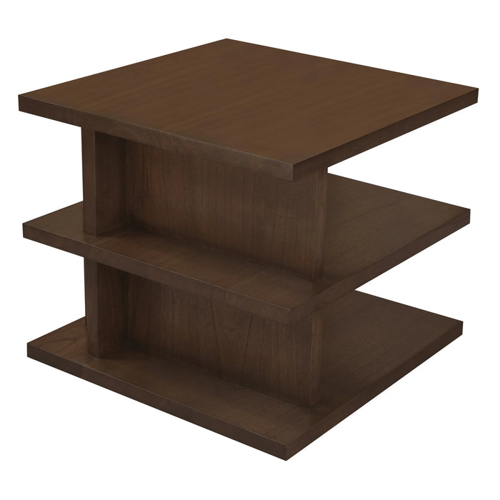 Hudson Square Side table with Tiered Shelves
