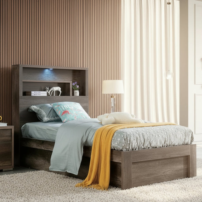 Liberty King Single Gas Lift Bed Charcoal