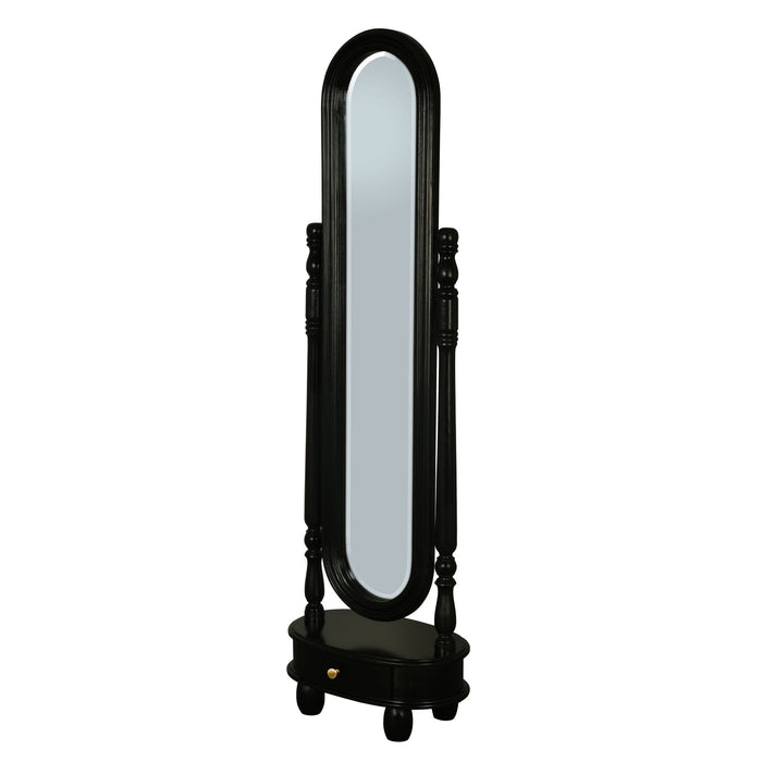 Sierra 1 Drawer Oval Mirror Stand
